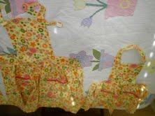 Mother & Daughter Yellow Aprons