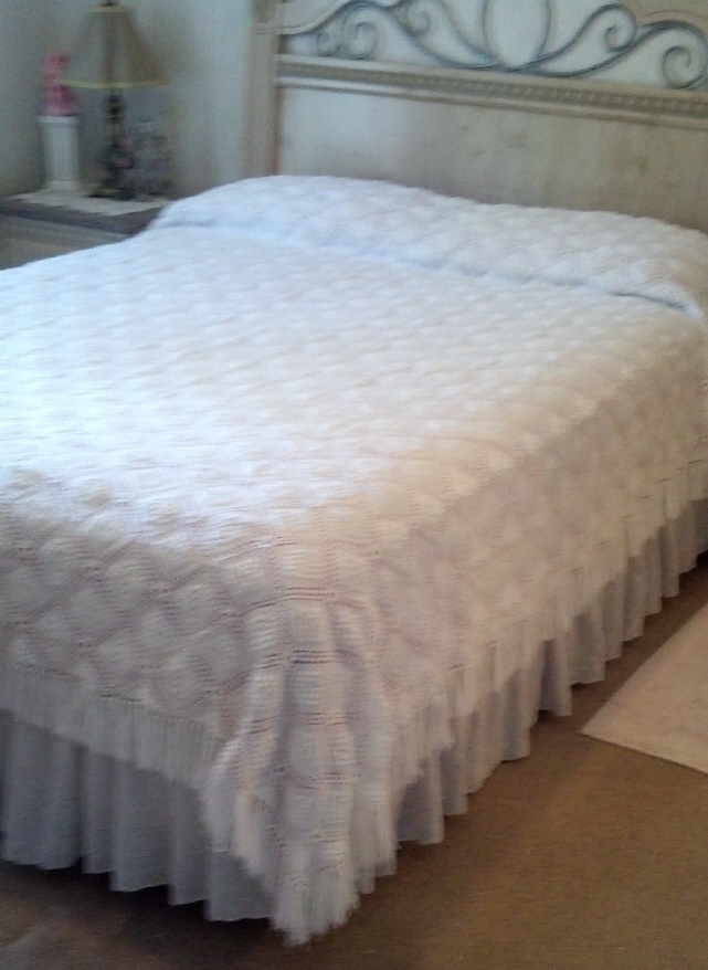 Queen Size Crocheted Bedspread