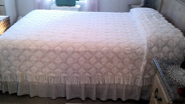 Queen Size Crocheted Bedspread