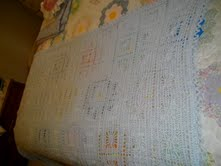 Light Blue Crocheted Blanket