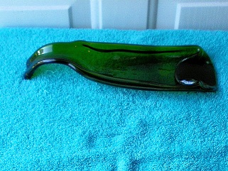 Green Bottle Slumped - Great Candy and Snack Dishes