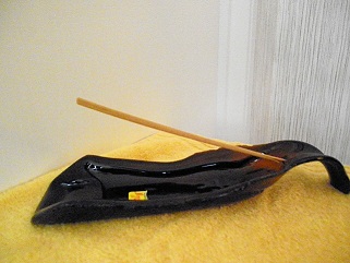 Large Brown Bottle Slumped - Great Incense Holder