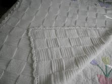 White Basket Weave Blanket