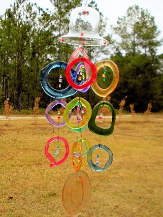 Dome Wind Chime - With Colored Rings