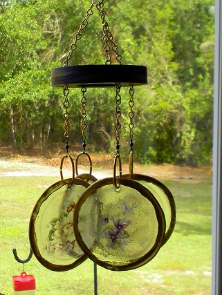 Rings of Flowers - Glass Wind Chimes