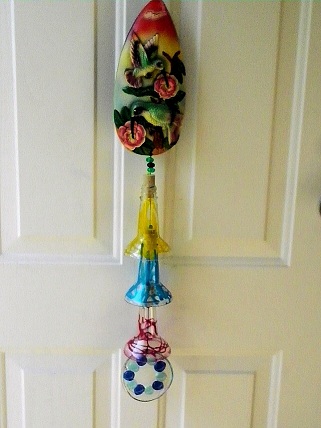 Painted Beer Bottle Necks - Glass Wind Chimes